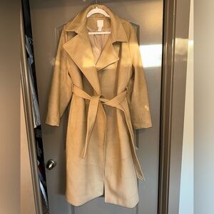 H&M Tie Belt Wool-Blend Coat